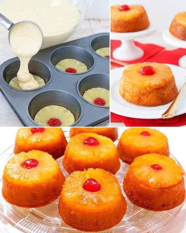GF MINI PINEAPPLE FLIPS (Mini Pineapple Upside-Down Cakes)