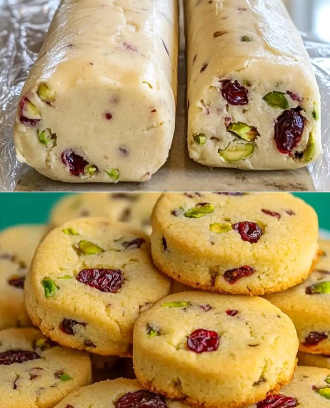 Gluten-Free Cranberry Pistachio Shortbread Cookies