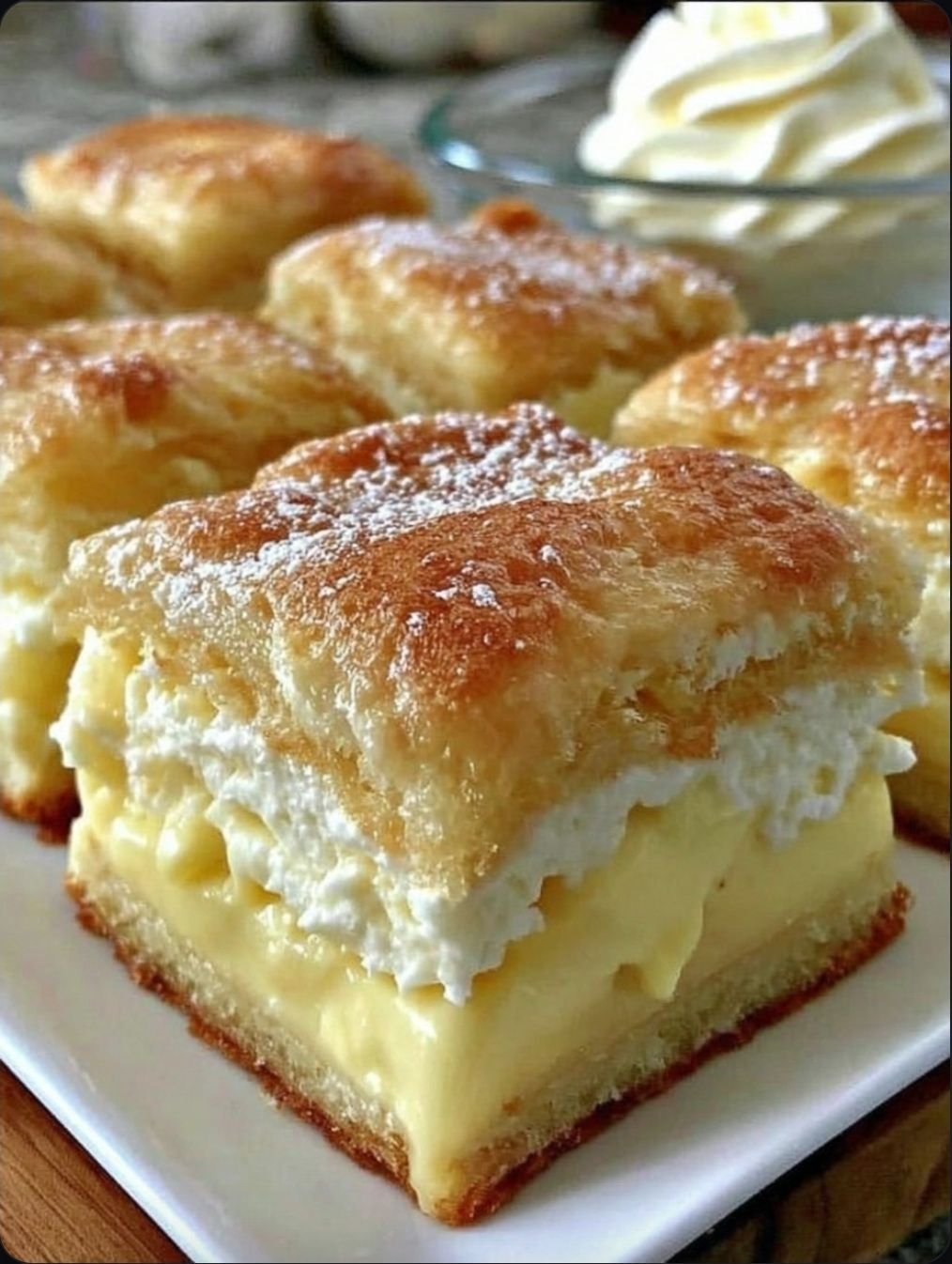 Gluten-Free Vanilla Custard Cream Squares